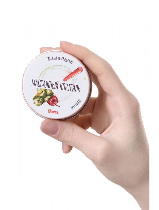Массажная свеча «Массажный коктейль» с ароматом пина колады - 30 мл. - ToyFa - купить с доставкой в Брянске