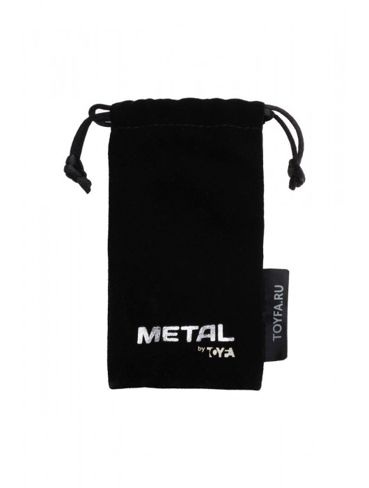 Серебристая конусовидная анальная пробка с фиолетовым кристаллом - 7 см. - ToyFa - купить с доставкой в Брянске