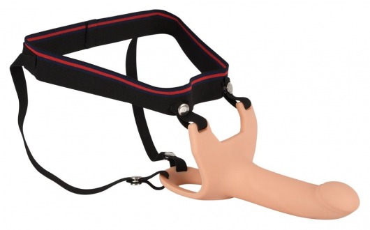 Силиконовый полый страпон на ремнях Silicone Strap-on - 16 см. - Orion - купить с доставкой в Брянске