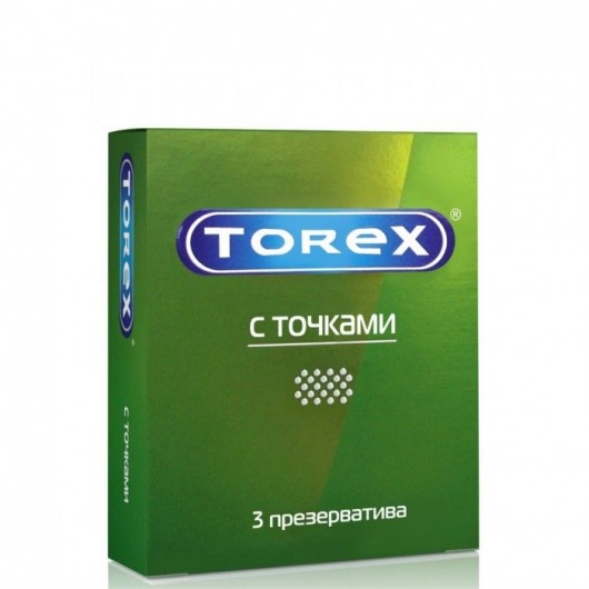 Текстурированные презервативы Torex  С точками  - 3 шт. - Torex - купить с доставкой в Брянске