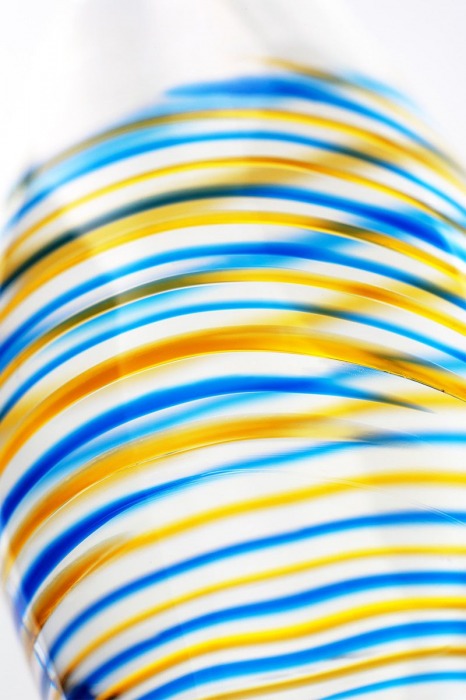 Стеклянный прозрачный фаллоимитатор с двухцветным кончиком - 20 см. - Sexus