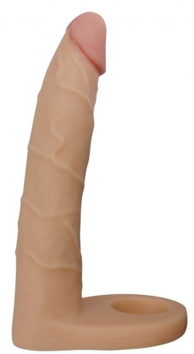 Телесная насадка-фаллоимитатор для двойного проникновения - 17 см. - Lovetoy - купить с доставкой в Брянске