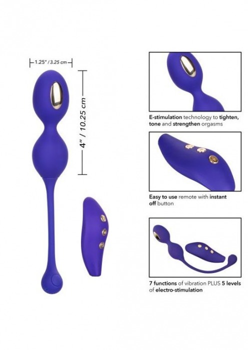 Фиолетовые виброшарики с электростимуляцией Impulse Intimate E-Stimulator Dual Kegel - California Exotic Novelties - купить с доставкой в Брянске