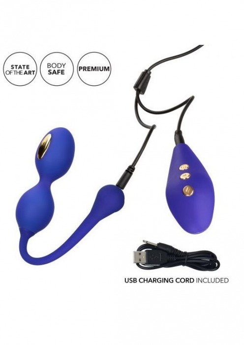 Фиолетовые виброшарики с электростимуляцией Impulse Intimate E-Stimulator Dual Kegel - California Exotic Novelties - купить с доставкой в Брянске