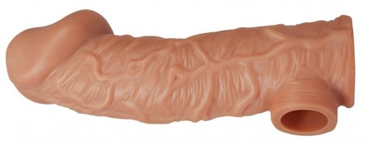 Телесная насадка на фаллос с фиксацией мошонки EXTREME SLEEVE - 15,6 см. - KOKOS - в Брянске купить с доставкой