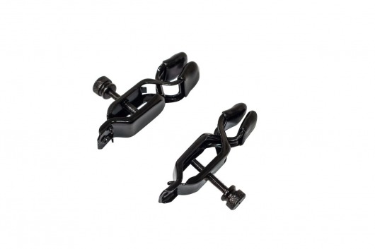 Черные зажимы на соски Craze - Lola Games - купить с доставкой в Брянске