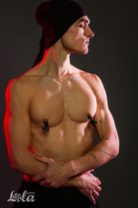 Черные зажимы на соски Craze - Lola Games - купить с доставкой в Брянске