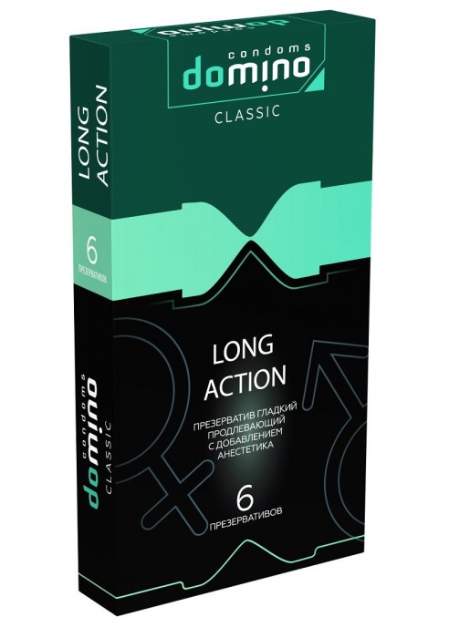 Презервативы с пролонгирующим эффектом DOMINO Classic Long action - 6 шт. - Domino - купить с доставкой в Брянске