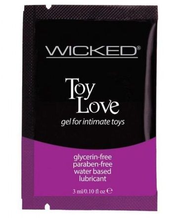 Лубрикант на водной основе для использования с игрушками WICKED Toy Love - 3 мл. - Wicked - купить с доставкой в Брянске