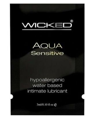 Мягкий лубрикант на водной основе WICKED AQUA Sensitive - 3 мл. - Wicked - купить с доставкой в Брянске