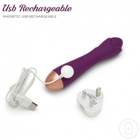 Фиолетовый вибратор Ooh La La Flower Vibrator - 18 см. - So divine