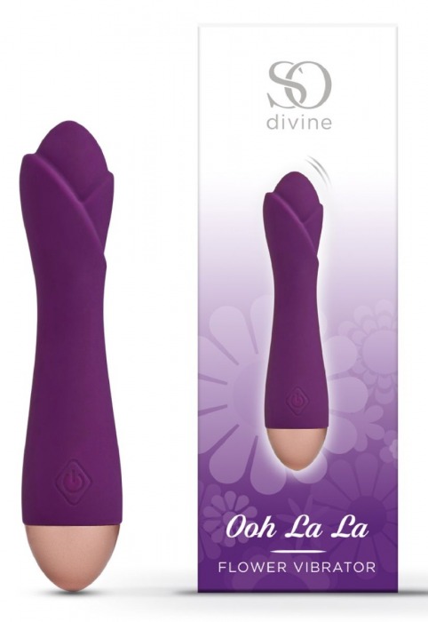 Фиолетовый вибратор Ooh La La Flower Vibrator - 18 см. - So divine