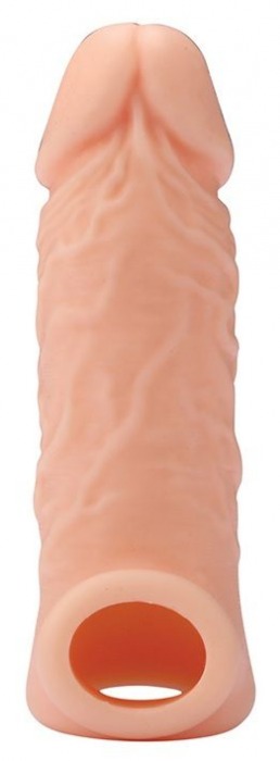 Телесная насадка EXTENDER WITH BALL STRAP 5.5 - 14 см. - Dream Toys - в Брянске купить с доставкой