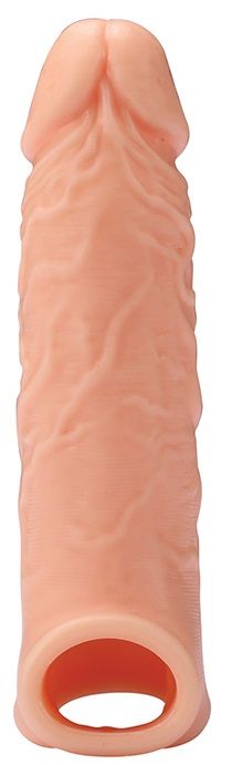 Телесная насадка EXTENDER WITH BALL STRAP 6.5 - 17 см. - Dream Toys - в Брянске купить с доставкой
