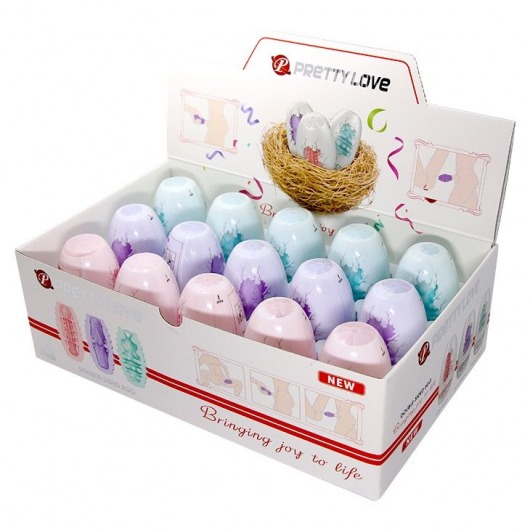 Набор из 15 мини-мастурбаторов Fantastic Egg Hard Boiled - Baile - в Брянске купить с доставкой