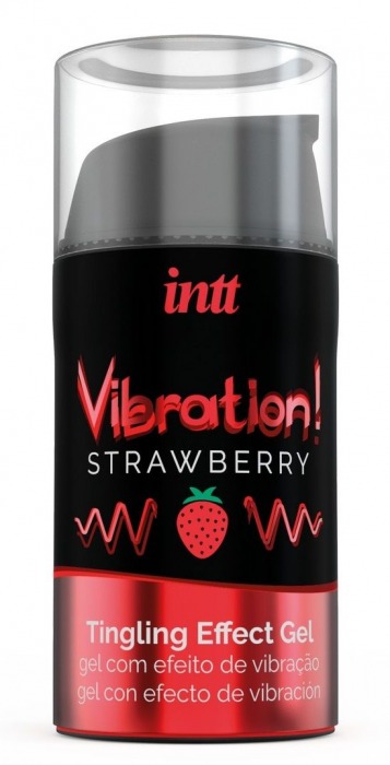 Жидкий интимный гель с эффектом вибрации Vibration! Strawberry - 15 мл. - INTT - купить с доставкой в Брянске