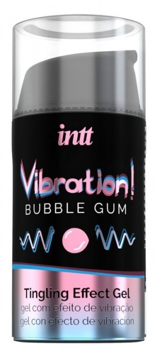 Жидкий интимный гель с эффектом вибрации Vibration! Bubble Gum - 15 мл. - INTT - купить с доставкой в Брянске