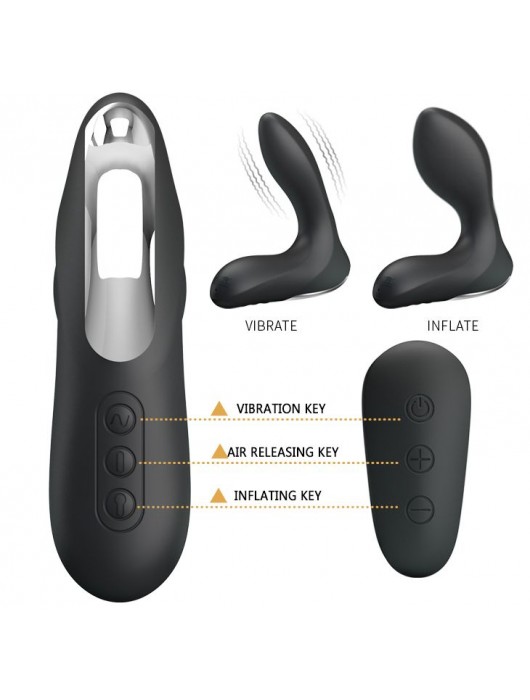 Массажер простаты Nasreddin с функцией расширения и пультом ДУ - 13,5 см. - Baile - в Брянске купить с доставкой