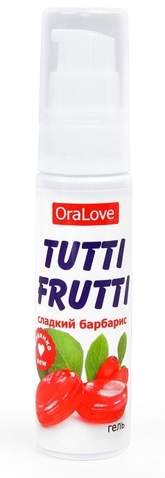 Гель-смазка Tutti-frutti со вкусом барбариса - 30 гр. - Биоритм - купить с доставкой в Брянске
