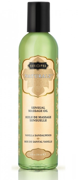 Массажное масло Naturals Vanilla Sandalwood с ароматом ванили и сандала - 236 мл. - Kama Sutra - купить с доставкой в Брянске