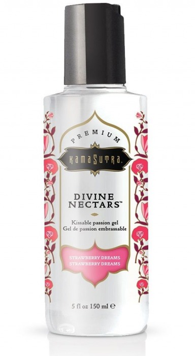 Гель-лубрикант на водной основе Divine Nectars Strawberry Dream с ароматом клубники - 150 мл. - Kama Sutra - купить с доставкой в Брянске