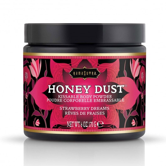 Пудра для тела Honey Dust Body Powder с ароматом клубники - 170 гр. - Kama Sutra - купить с доставкой в Брянске