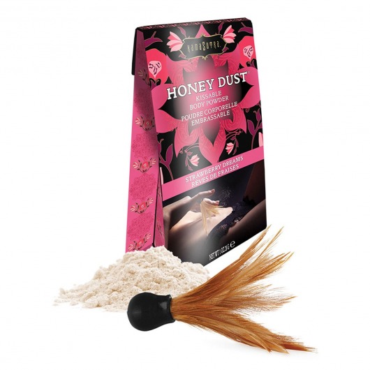 Пудра для тела Honey Dust Body Powder с ароматом клубники - 28 гр. - Kama Sutra - купить с доставкой в Брянске