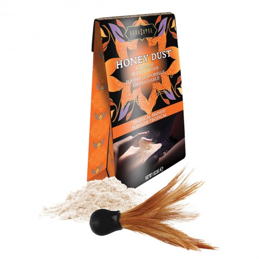 Пудра для тела Honey Dust Body Powder с ароматом манго - 28 гр. - Kama Sutra - купить с доставкой в Брянске