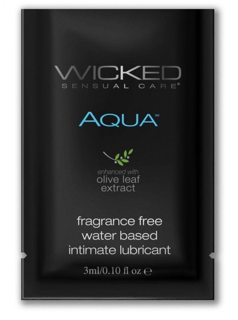 Легкий лубрикант на водной основе с алое Wicked Aqua - 3 мл. - Wicked - купить с доставкой в Брянске