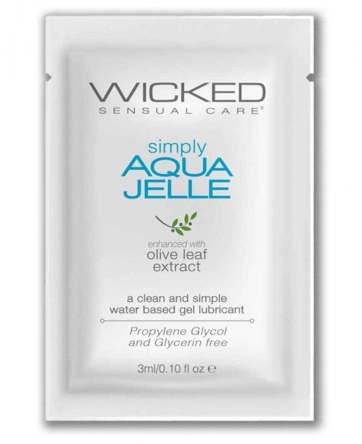 Гель-лубрикант Simply Aqua Jelle - 3 мл. - Wicked - купить с доставкой в Брянске