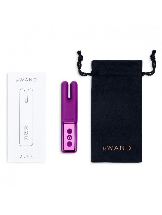 Фиолетовый двухмоторный мини-вибратор Le Wand Deux - Le Wand