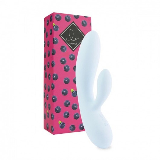 Нежно-голубой вибратор-кролик Lea Rabbit Vibrator - 20,2 см. - FeelzToys