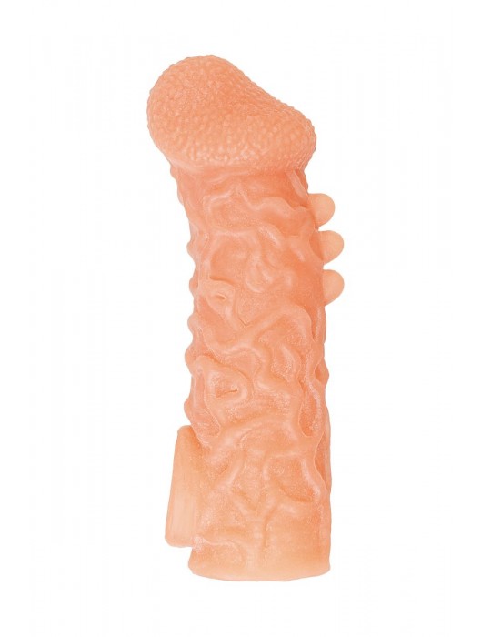 Телесная закрытая насадка с шершавой головкой Cock Sleeve Size S - 13,8 см. - KOKOS - в Брянске купить с доставкой