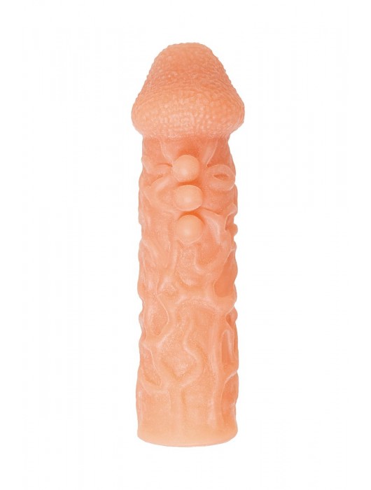 Телесная закрытая насадка с шершавой головкой Cock Sleeve Size S - 13,8 см. - KOKOS - в Брянске купить с доставкой