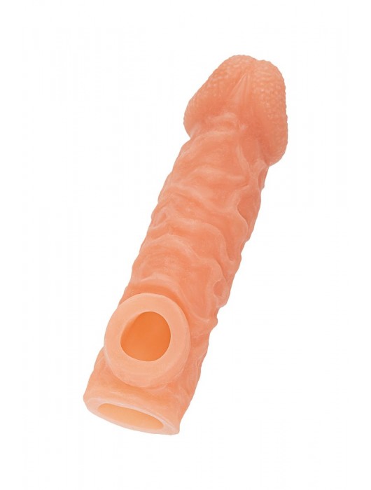 Телесная закрытая насадка с шершавой головкой Cock Sleeve Size S - 13,8 см. - KOKOS - в Брянске купить с доставкой