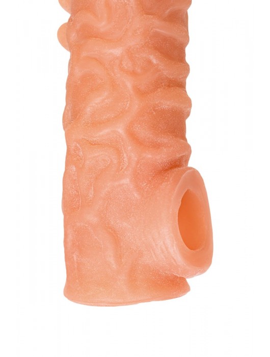 Телесная закрытая насадка с шершавой головкой Cock Sleeve Size S - 13,8 см. - KOKOS - в Брянске купить с доставкой