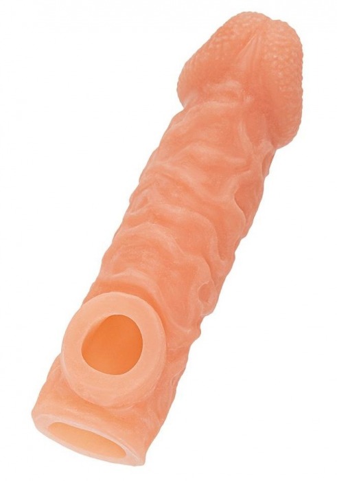 Телесная закрытая насадка с шершавой головкой Cock Sleeve Size S - 13,8 см. - KOKOS - в Брянске купить с доставкой Телесная закрытая насадка с шершавой головкой Cock Sleeve Size S - 13,8 см. - KOKOS - в Брянске купить с доставкой