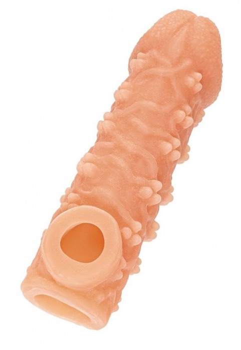 Телесная закрытая насадка с пучками шишечек Cock Sleeve Size S - 13,8 см. - KOKOS - в Брянске купить с доставкой Телесная закрытая насадка с пучками шишечек Cock Sleeve Size S - 13,8 см. - KOKOS - в Брянске купить с доставкой