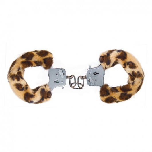 Наручники с леопардовым мехом Furry Fun Cuffs Leopard - Toy Joy - купить с доставкой в Брянске