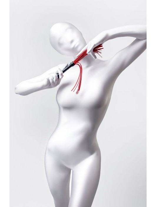 Красно-черный флоггер Anonymo - 28 см. - ToyFa - купить с доставкой в Брянске