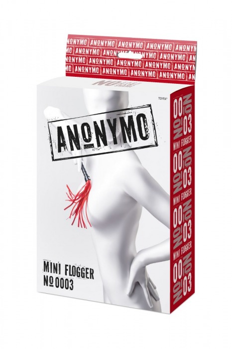 Красно-черный флоггер Anonymo - 28 см. - ToyFa - купить с доставкой в Брянске