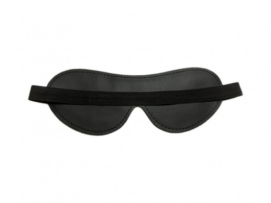 Черная лаковая маска на глаза из эко-кожи - БДСМ Арсенал - купить с доставкой в Брянске