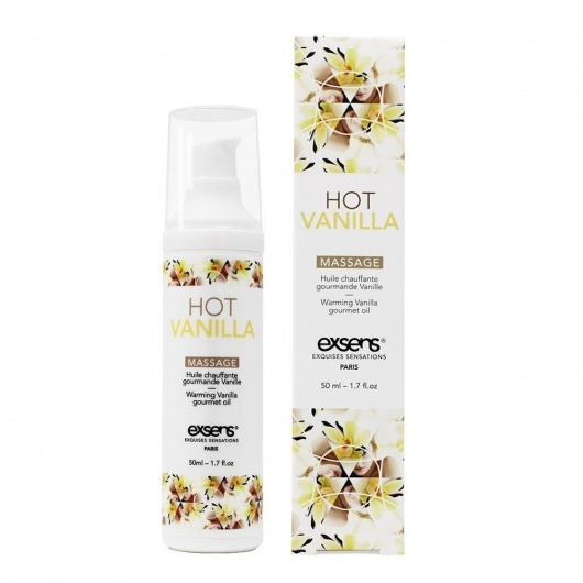 Разогревающее массажное масло с ароматом ванили Gourmet Hot Vanilla - 50 мл. - Exsens - купить с доставкой в Брянске