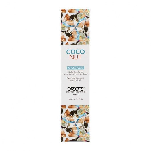 Разогревающее массажное масло с ароматом кокоса Gourmet Coconut - 50 мл. - Exsens - купить с доставкой в Брянске
