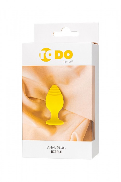 Желтая анальная втулка Riffle - 6 см. - ToyFa