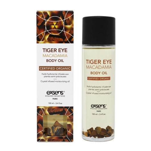 Органическое массажное масло TIGER EYE MACADAMIA - 100 мл. - Exsens - купить с доставкой в Брянске