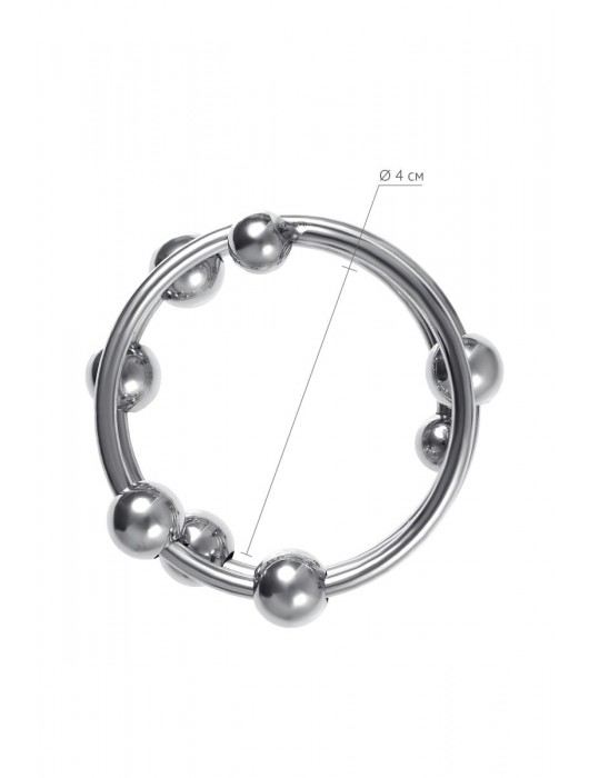 Большое металлическое кольцо под головку пениса - ToyFa - купить с доставкой в Брянске