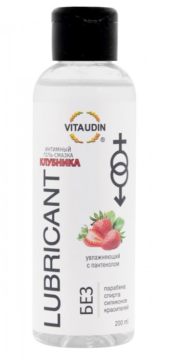 Интимный гель-смазка на водной основе VITA UDIN с ароматом клубники - 200 мл. - VITA UDIN - купить с доставкой в Брянске