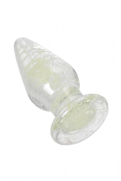 Прозрачная, светящаяся в темноте анальная втулка - 9,8 см. - Sexus