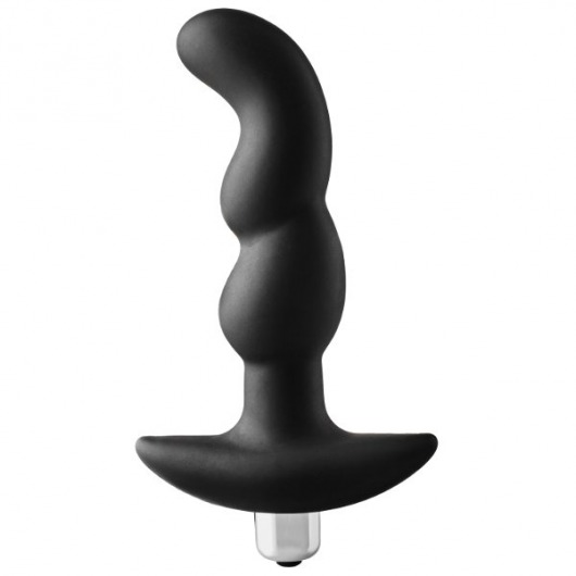 Черная вибропробка для простаты FantASStic Vibrating Prostate Plug - 14,5 см. - Dream Toys - в Брянске купить с доставкой